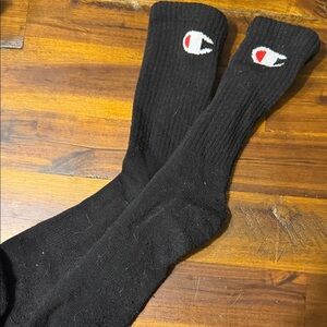 Champion Black Athletic Crew Socks